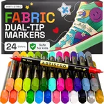 ARTISTRO 24 Dual-Tip Fabric Markers