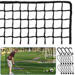 Amazgolf Golf Net,15*15Ft Golf Practice Net,Sports Practice Barrier Net, Heavy Duty Ball Netting Golf Hitting Net, Badminton Net,Baseball Net Hockey Net and Chipping Net