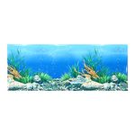 Alipis Fish Tank Background Aquarium Background Sticker 3D Adhesive Wallpaper Decorations Cling Decals Pictures Fish Tank Decorative Pictures Underwater Backdrop Image Decor Fish Tank Background 3D