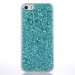 Mo-Beauty for iPhone SE Case/iPhone 5 5S Case [with Free Tempered Glass Screen Protector], Luxury Bling Shiny Sparkle Glitter Soft TPU Silicone Gel Case Cover for iPhone 5/5S/SE (Green)