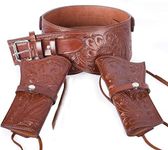 Hulara Western Gun Holster .45 Auto .45 ACP 44/45 Caliber Cowboy Holster for Revolver Full Grain Buff Leather Gun Holster with Belt for Men