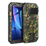 Beeasy Case for iPhone XR,Tough Waterproof Heavy Duty Metal Defender Cover Built-in Screen Military Grade Protective,Drop Proof Shockproof Rugged Hybrid Outdoor Sport Protection,Camouflage
