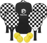 DULCE DOM Pickleball Paddles Set of 4 - USAPA Approved Pickle Ball Rackets Set, 4 Paddles with 4 Pickle Balls and Portable Bag for Beginners Indoor Outdoor Sports