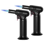 Sondiko Butane Torch with Fuel Gauge S907 2 Pack, Refillable Soldering Torch Lighter with Adjustable Flame for Welding, Resin Art, Industrial(Butane Gas Not Included)