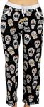 Lazy One Pajamas for Women, Cute Pajama Pants and Top Separates, Dead Tired Womens Pajama Pant Black, X-Large