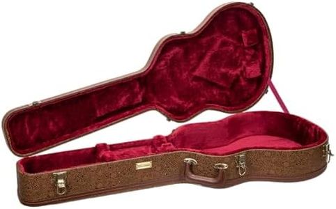 Crossrock 17” Jazz Guitar Case for Archtop Hollow-Body Guitars – Fits Gibson L5/ES-300/ ES 350T, Epiphone Broadway -Blossom Brown (CRW530JA17BQ)