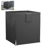 BEWAVE Air Conditioner Cover for Outside Units, Waterproof Durable Duty Outdoor Square Air Condition Covers Fits up to 32X32X36 inches, Black