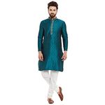 SOJANYA (Since 1958 Men's Jacquard Silk Kurta & Churidaar Pyjama