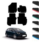 GCM - Car Floor Mats for Honda Jazz 2020 To Present Full Coverage Floor Protection - Anti Slip & Fit Car Mat with Clips Easy to Clean Car Carpet for All-Weather- Black Edging, Carpet