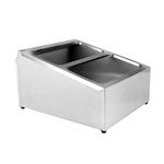 Thunder Group SLFC002 Condiment Packet Holder, Divides into 3-compartments, fits 1/6 & 1/3 steam Pans, Stainless Steel (Pans not Included)