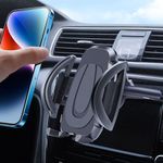 EEEKit Universal CD Slot Phone Mount, 360° Rotation Car Phone Holder for 4-6.8in Smartphones, One Button Release, Black