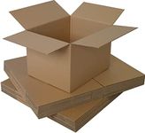 Box.it.pack.it 5 x small cardboard mailing packaging boxes - Size 6x4x4", Brown,one size