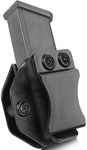 HQDA IWB/OWB Magazine Holster | Mag Carrier,KYDEX Magazine Pouch Holster Fits Glock 43, Adj. Retention US KYDEX Made