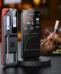 Vicseed Wireless Meat Thermometer [High Accuracy Ceramics Probe] [72H Continuous Cooking] Long Range Bluetooth Meat Thermometer Dual Alerts Rechargeable Smart APP Monitoring for BBQ Grill Oven