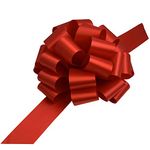 Large Red Ribbon Pull Bows - 9" Wide, Set of 6, Christmas, Big Gift Bows, Gift Basket, Presents, Wreath, Swag, Garland, Valentine's Day, Fundraiser, Decoration, Office, Classroom