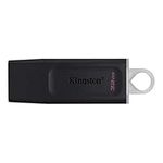 Kingston DataTraveler Exodia DTX/32GB Flash Drive USB 3.2 Gen 1 - with Protective Cap and Keyring in Multiple Colours, black