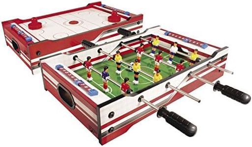 Carromco Multi-Game FLIP-XM 2-in-1 - Multigame Game Table with 2 Table Games, Table Hockey/Air Hockey with 2 Pushers and Table Football Game/Kicker with 2 Balls