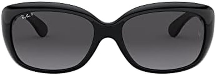 Ray-Ban Women's Jackie Ohh Black Frame/Light Grey Gradient Dark Grey Lens Polarised Sunglasses - 120.48mm Lens