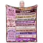 CAPRIFIC Granny Gifts,Granny Birthday Gifts,Flannel Blanket 50x60 Inches, Gifts For Granny,Granny Gifts From Grandchildren, for Mothers Day Christmas Day Thanksgiving day, Granny's birthday