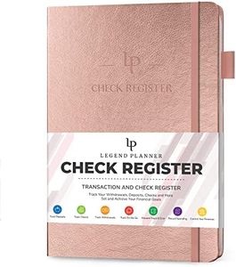 Legend Planner Check Register Book – Accounting Ledger Book for Small Business & Personal Use – Checkbook Register to Track Financial Transactions – Hardcover, 7x10″, 6300 Entries (Rose Gold)