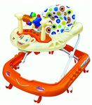 GOYAL'S Monkey Baby Walker - Music & Light Function with Adjustable Height (Orange)