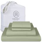 Threadmill - Hotel Luxury King Size Sheets 100% Cotton, 500 Thread Count Deep Pocket, Snug Fit, Soft & Crisp Cooling Hotel-Quality Bedsheets 4 Piece Set Sage Green