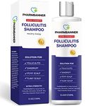 PHARMBANNER Folliculitis Shampoo, Seborrheic Dermatitis Shampoo, Antifungal Shampoo, Scalp Psoriasis Shampoo, Dandruff Shampoo, Dry Itchy Scalp, Provides Soothing Relief