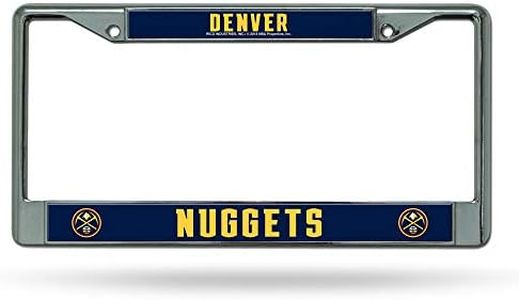 Rico Industries NBA Denver Nuggets Standard Chrome License Plate Frame