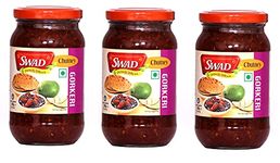 SWAD Delicious and Tangy Traditional Sweet Gor Keri Pickle Chutney Home Made Meetha Aam / Sweet and Sour Mango / Khatti Meethi Aam Chatni Mango Slices Khatti Meethi Mango Chutney - 500 Gm (Pack of 3)