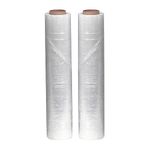 JeeJaan® 2 Rolls Clear Pallet Wrap 400mm x 250m, Non-Extended, 20mu - Strong Stretch Shrink Cling Film - Ideal for Wrapping - Warehouse, Moving House & Furniture