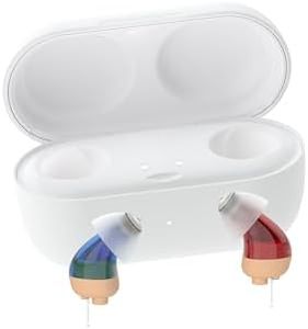 Vivtone Supermini Hearing Aids (Not Amplifiers), Rechargeable Digital Hearing Devices with 16-channel Sound Processing for Superior Sound Quality, Over-the-Counter, Auto-On/Off, Pair