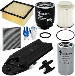 LOBIUTIYA Fuel Filter & CCV Filter Kit for 2013-2018 Ram 2500 6.7L Cummins | 7Pcs Fuel Filter Kit for Ram 2500 3500 6.7L Diesel; 68002433AB/AC CCV Crankcase Breather Filter;68157291AA Engine Fuel Filter