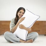 Wakefit Microfibre Sleeping Pillow | Breathable & Hypo-allergenic |Set of 2 | Standard Size 27X16 inch | Super Soft & Fluffy | White