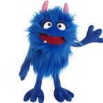 Living Puppets - Mack The 14-Inch Blue Friendly Monster, Plush Hand Puppet for Boys and Girls