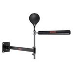 VEVOR Wall Mount Boxing Spinning Bar, Adjustable Punching Spinning Bar, Boxing Speed Trainer with Gloves, Black Reflex Boxing Bar, Boxing Training Equipment for Kickboxing, MMA, Stress Relief, Fitness