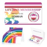 SHCHME Lesbian ID Card Rainbow Lesbian Pride Membership Card Novelty Gift for LGBTQ (For Lesbian)