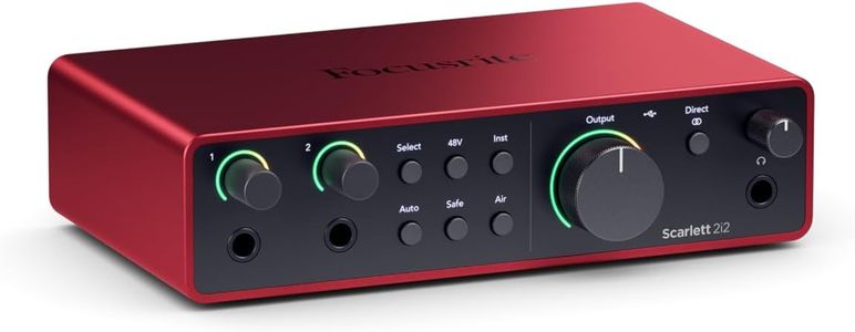 Focusrite Scarlett 2i2 4th Gen USB Audio Interface – 2-In, 2-Out