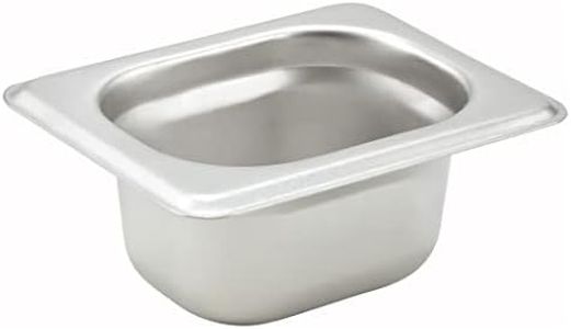 Winco 1/18 Size Pan, 2-Inch, Stainless Steel