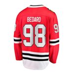 PECTNK Custom Mens Bedard Home Hockey Jersey Stitched Letters and Numbers Red Large