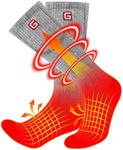 Autocastle Unisex Electric Heated Socks Rechargeable Battery Powered Heating Socks Men Women Battery Operated Winter Warm Socks Kit Novelty Sports Outdoor Camping Hiking Climbing Skiing Foot Warmer
