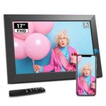 BSIMB 17 Inch Large Digital Photo Frame, 64GB FHD WiFi Digital Picture Frame Electronic Picture Frame with 1920 x 1200 IPS Touchscreen, Remote Control, Wall-Mounted, Share Photos/Videos via App/Email