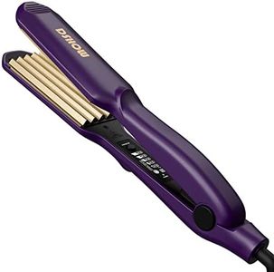 DSHOW Ceramic Crepe Iron for Hair Crimping Iron for Hair Straightener Hair Straightener Crepe Iron and Quick Heating for Straight and Crimper Hair (Purple)