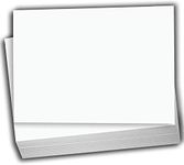 Hamilco White Cardstock Thick Paper - Blank Index Flash Note & Post Cards - Greeting Invitations Stationary 5 1/2 X 8 1/2" Heavy Weight 80 lb Card Stock for Printer - 100 pack