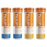 Nuun Immunity: Immune Support Hydration Supplement, 4 Tubes (40 Servings), Mixed Flavour Pack, Electrolytes, Antioxidants, Vitamin C, Zinc, Turmeric, Elderberry, Ginger, Echinacea