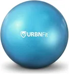 URBNFit Pilates Ball 9 Inch - Small Exercise Balls for Yoga, Barre, Physical Therapy, Stretching, Posture, Core Fitness – Mini Bender & Massager Ball for Back Pain with Workout Guide - Aqua