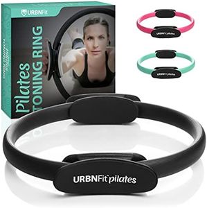 URBNFit Pilates Ring - 12" Magic Circle w/Dual Grip, Foam Pads for Inner Thigh Workout, Toning, Fitness & Pelvic Floor Exercise - Yoga Rings w/Bonus Exercise Guide