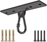 Dolibest Heavy Bag Hanger,Wall Ceiling Mount Hook with a Carabiner for Suspension Trainer, Body Weight Strength Training Systems, Aerial Yoga Swing & Hammock, Resistance Band, 2000LB Capacity