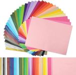 500 Colored Tissue Paper Bulk for Gift Bags, 50 Multicolor Tissue Paper for Gift Wrapping, 20x29 cm Rainbow Tissue Paper for Decorative Art Crafts Festival Decorations DIY Flower Pom Pom