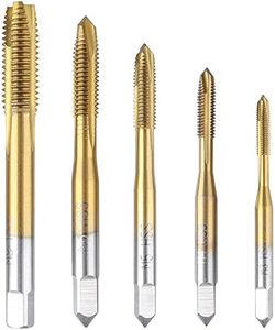 Yakamoz 5pcs Machine Screw Thread Tap Set HSS Titanium Spiral Flute Drill Taps Metric M3 M4 M5 M6 M8 Thread Tapping Tool