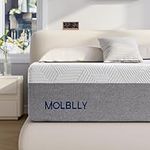 Molblly Double Mattress Memory Foam Double Bed Mattress Breathable Mattress with Soft Fabric Fire Mattress,Pressure & Back Pain Relief,Double Bed Mattress(135x190x25cm)